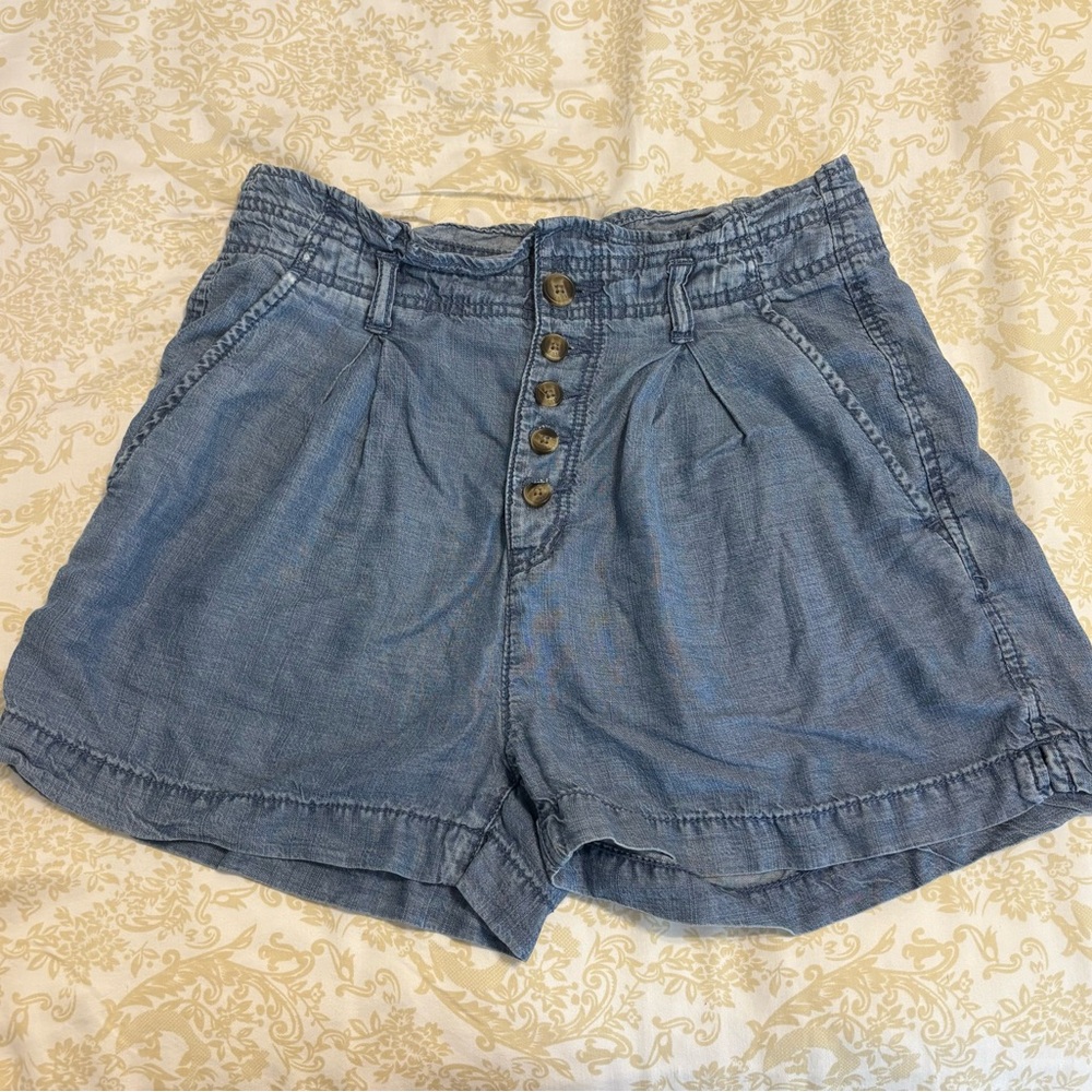 American Eagle Outfitters High Waist Blue Shorts